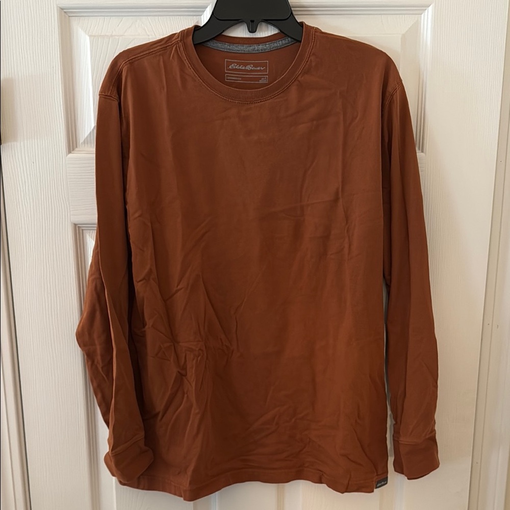 Eddie Bauer Men's Rust Long Sleeve Shirt